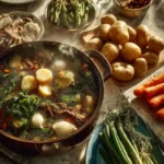 Cheap retro soups served in rustic bowls
