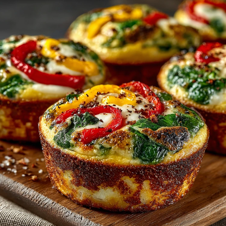 Egg muffins with vegetables meal prep