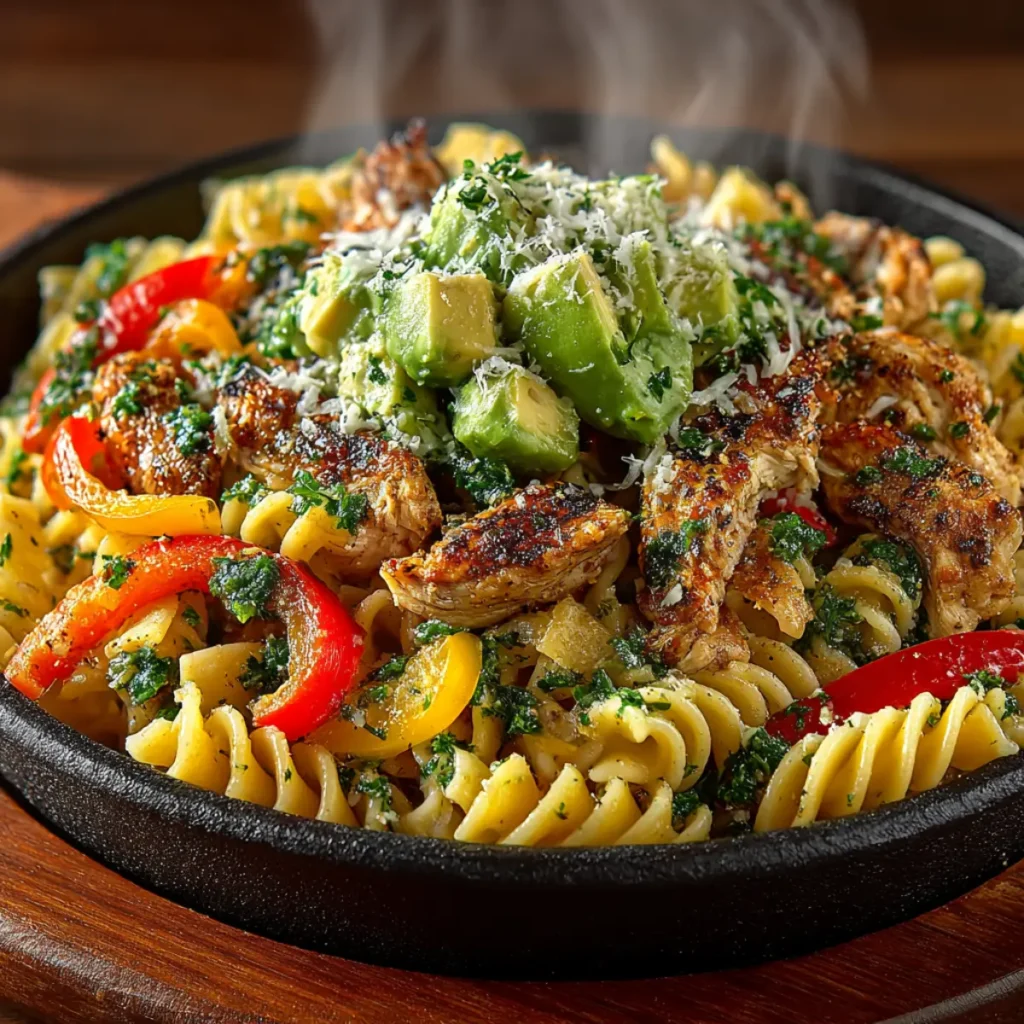 one pot chicken fajita pasta featured