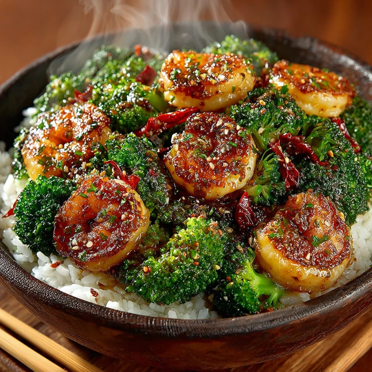 Shrimp and broccoli stir-fry meal prep