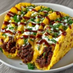 Smash Burger Tacos Meal Prep served on a plate